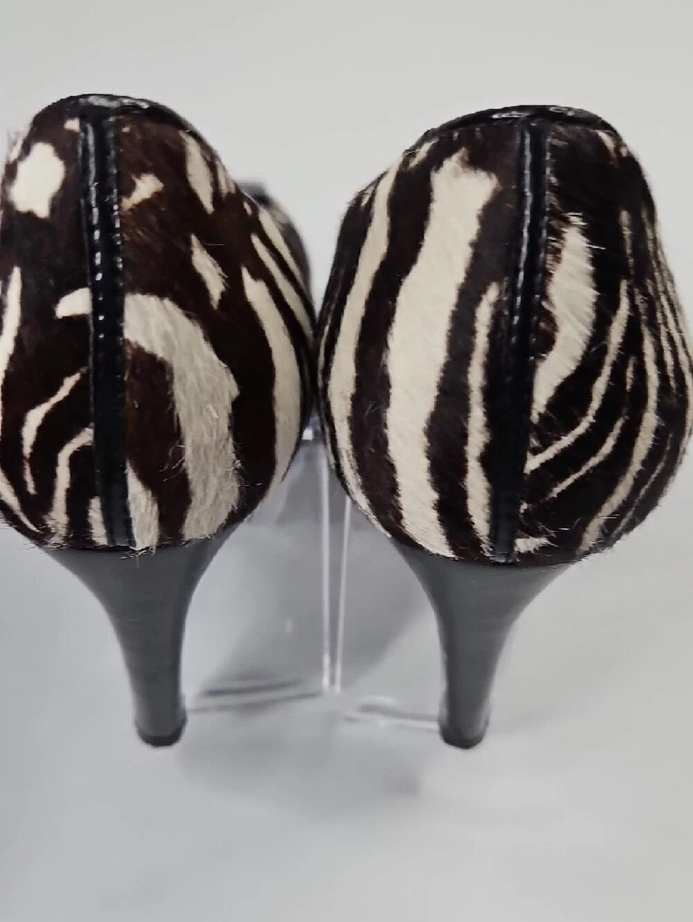Ann Taylor Zebra Print Calf Hair Platform Pumps Size 8